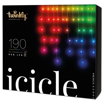 Smart LED განათება Twinkly TWI190STP-TEU Icicle RGB 190, Gen II, IP44