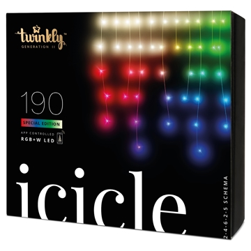 Twinkly TWI190SPP-TEU Icicle RGBW 190, Gen II, IP44