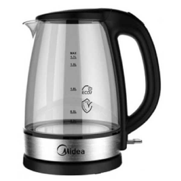 ელექტრო ჩაიდანი Midea MK-17G02B2, 2200W, 1.7L, Electric Kettle, Black/Silver