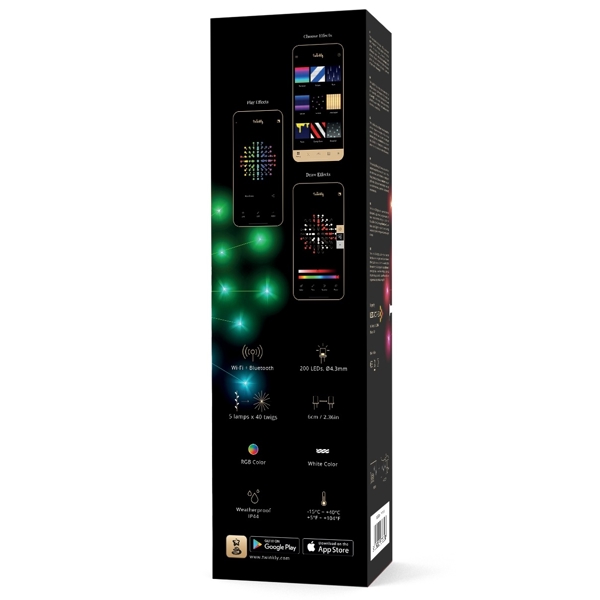 Smart LED განათება Twinkly TWB200STP-WEU Spritzer RGB 200, Gen II, IP44