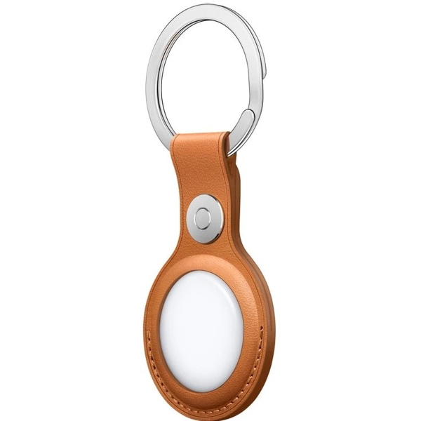 აირთაგის ქეისი Apple MMFA3ZM/A  Airtag Leather Key Ring Golden Brown