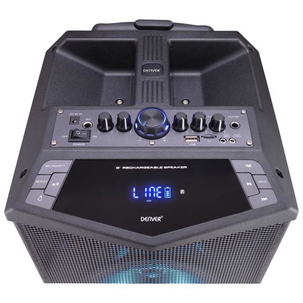 დინამიკი Denver  TSP-304 Bluetooth, USB, 3.5mm AUX, 25W RMS, Black