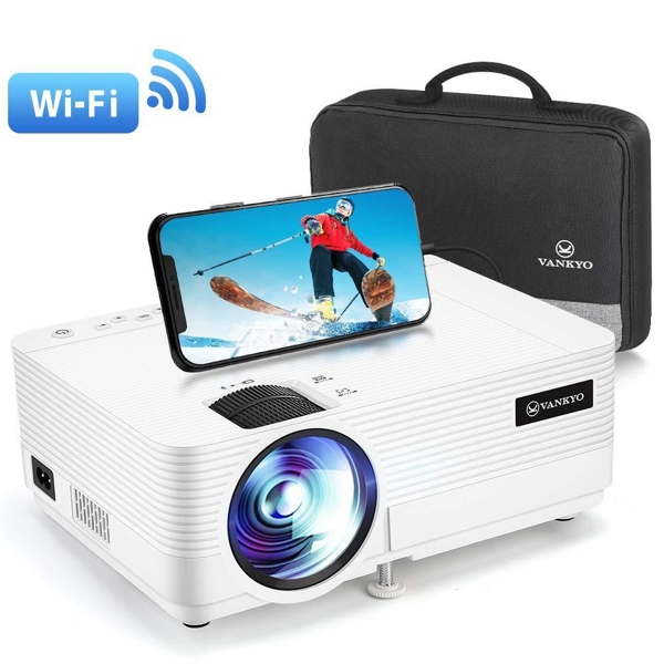 პროექტორი Vankyo LEISURE 470 Full HD 1080P Mini Projector With Synchronize Smart Phone Screen, 50,000Hrs, Built-in Speakers, WiFi, White