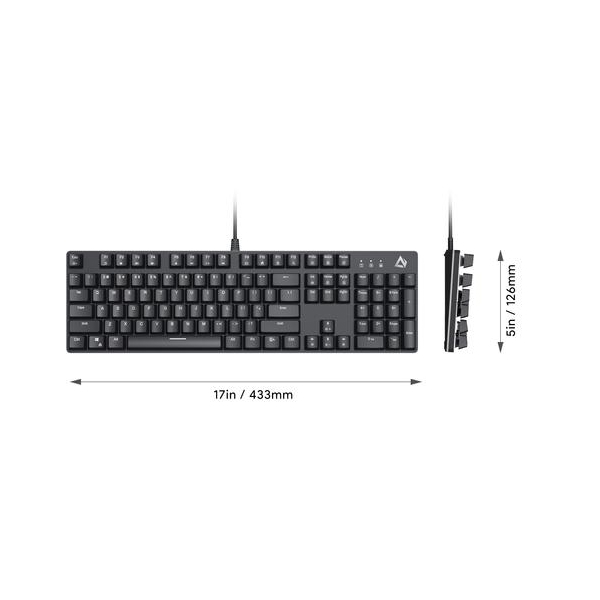 კლავიატურა Aukey KMG12 Mechanical Keyboard 104 Key With Gaming Software Black