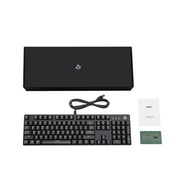 კლავიატურა Aukey KMG12 Mechanical Keyboard 104 Key With Gaming Software Black