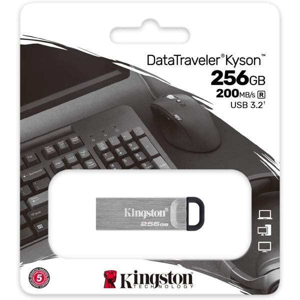 USB ფლეშ მეხსიერება Kingston DTKN256GB DataTraveler 256GB, USB 3.2, Silver