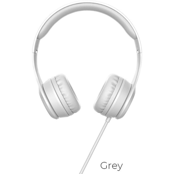 ყურსასმენი Hoco W21Graceful charm Wired headphones 3.5mm Jack, Gray