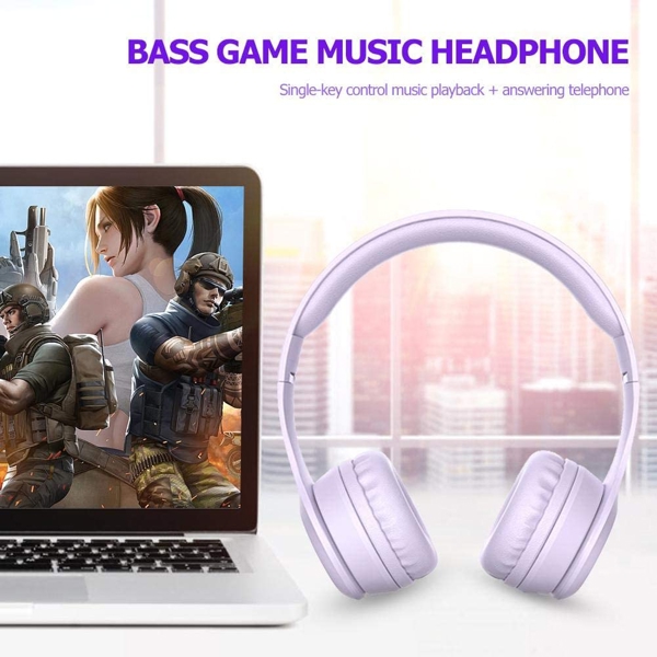 ყურსასმენი HOCO W21 Graceful charm wird headphones 3.5mm Jack Purple