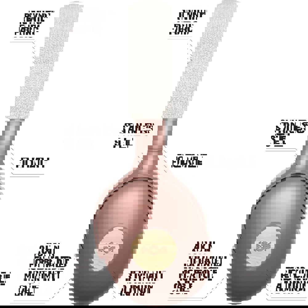 ყურსასმენი House OF Marley EM-JH151-CP Positive Vibration XL ANC Wireless, USB, Bluetooth Cooper