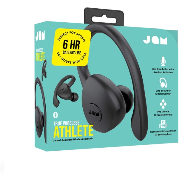 ყურსასმენი JAM HX-EP525-BK-WW Athlete Wireless Bluetooth Sports Earphones Black