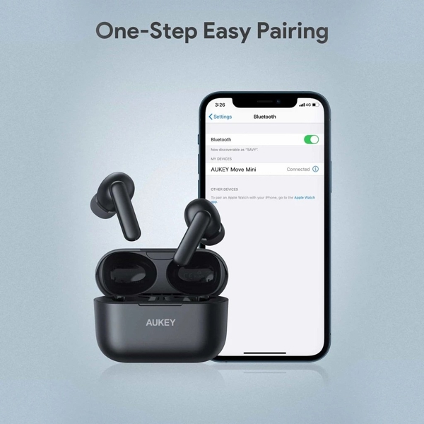 ყურსასმენი Aukey EP-M1 True Wireless Earbuds TWS With BT 5.0, Black