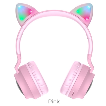 ყურსასმენი Hoco W27 Cat ear wireless headphones Pink