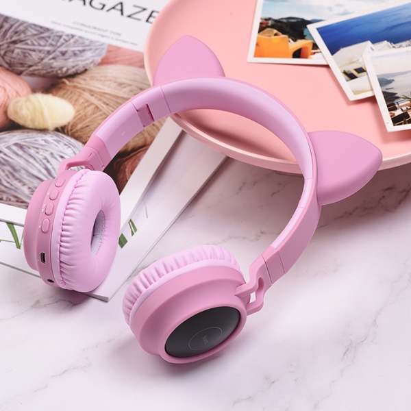 ყურსასმენი Hoco W27 Cat ear wireless headphones Pink