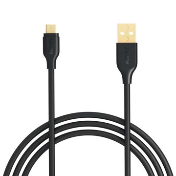 USB კაბელი Aukey CB-MD1 Gold-Plated Reinforced Qualcomm Quick Charge 2.0/3.0 Micro USB Cable 1m, Black