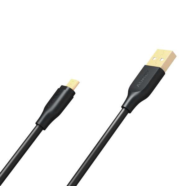 USB კაბელი Aukey CB-MD1 Gold-Plated Reinforced Qualcomm Quick Charge 2.0/3.0 Micro USB Cable 1m, Black