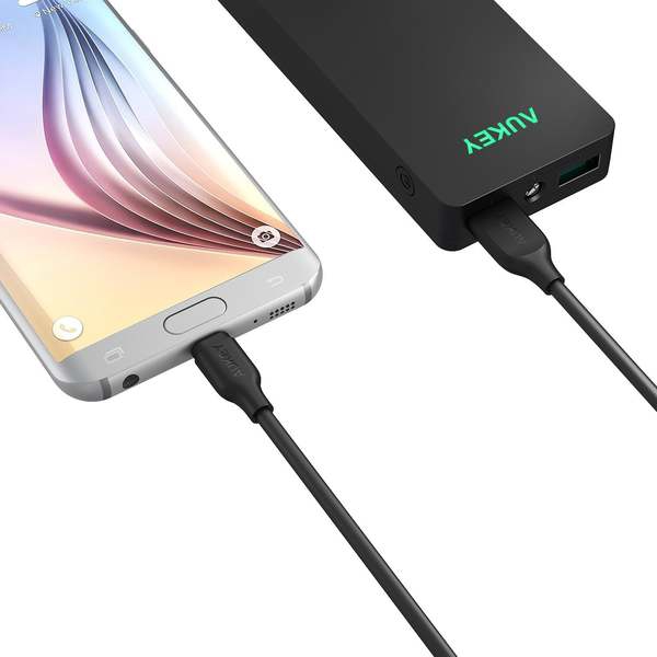 USB კაბელი Aukey CB-MD1 Gold-Plated Reinforced Qualcomm Quick Charge 2.0/3.0 Micro USB Cable 1m, Black