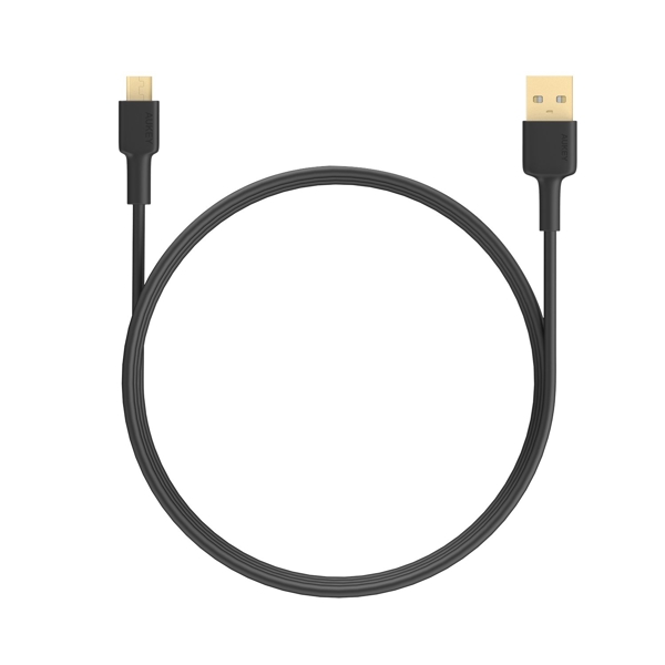 USB კაბელი Aukey CB-MD2 Gold-Plated Quick Charge Micro USB Cable 2m Black