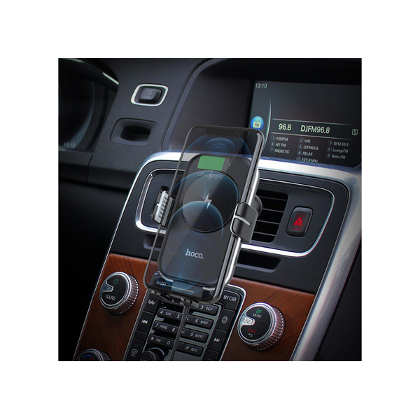 ტელეფონის სამაგრი Hoco Car Wireless Charger Holder CA80 Buddy Black