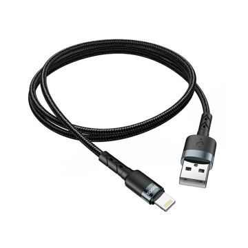 USB კაბელი Hoco SU99 Charging data cable for Lightning 1m Black