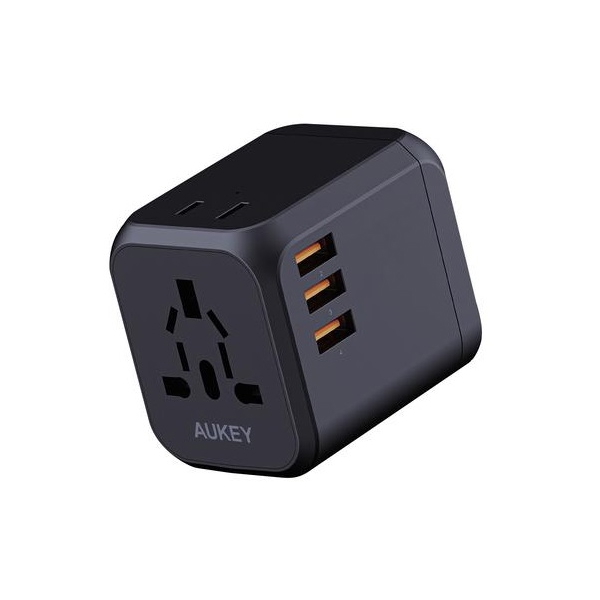 დენის ადაპტერი Aukey 6-Port 30W Universal Power Adapter Black