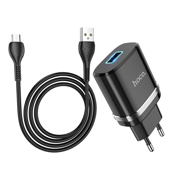 დამტენი Hoco N1 Ardent single port charger set for Micro Black