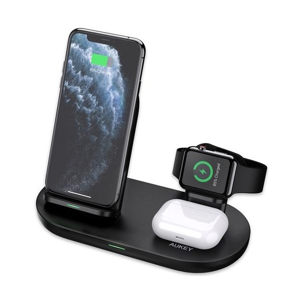 უკაბელო დამტენი Aukey LC-A3 BK AirCore Wireless Charging Station Black