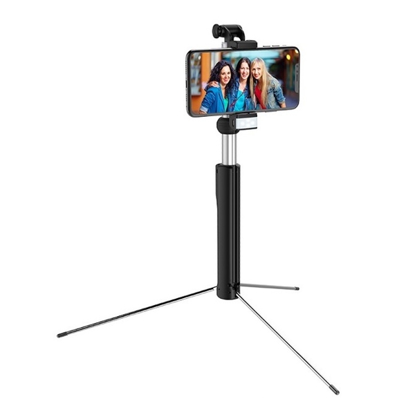 სელფის ჯოხი HOCO K10B Magnificent Wireless Selfie Stick With Backlight Black