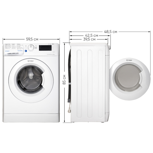  სარეცხი მანქანა Indesit BWSE 61052 W UA Washing Machine 6 KG, 1000 RPM, A++, White