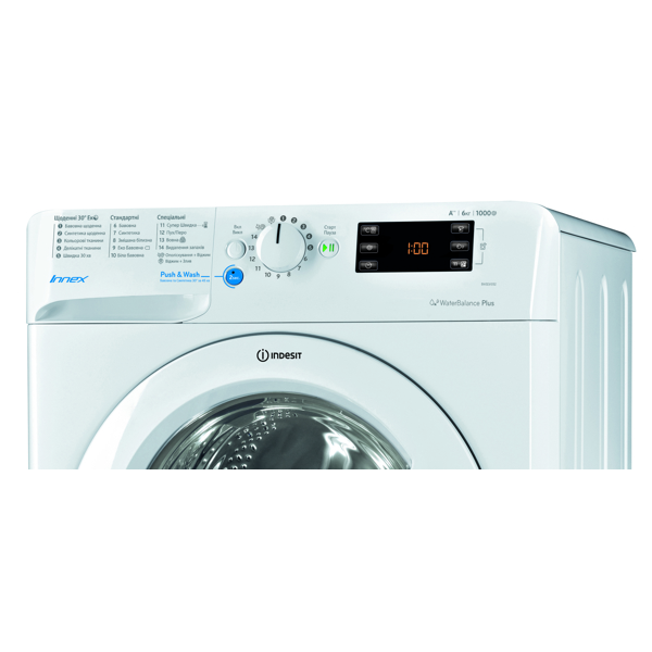  სარეცხი მანქანა Indesit BWSE 61052 W UA Washing Machine 6 KG, 1000 RPM, A++, White