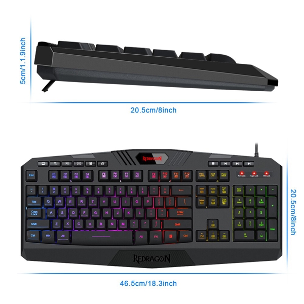 გეიმინგ კომპლექტი Redragon S101-BA, Mouse, Keyboard, Headset, Mouse Pad