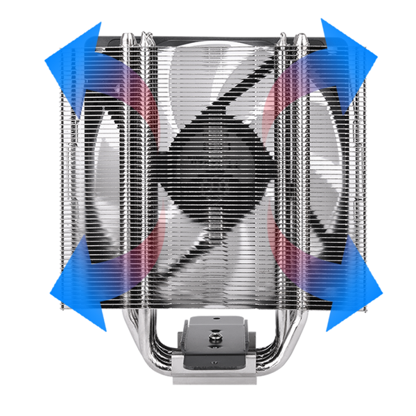 ქულერი Thermaltake UX 210, ARGB, LIGHTING, 150W, 2000 RPM, 34.3Db, Black