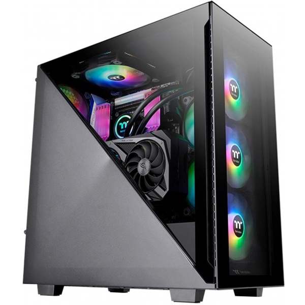 ქეისი Thermaltake Divider 300, Mid Tower, ARGB, Tempered Glass, Black