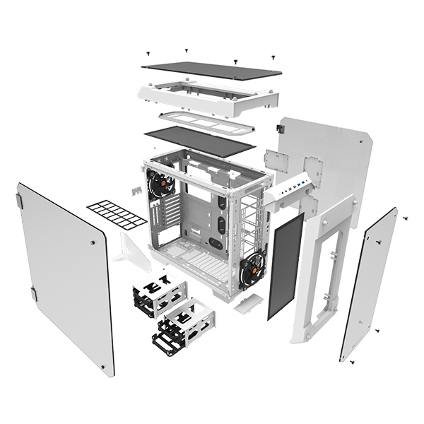 ქეისი Thermaltake View 71, Full Tower, Tempered Glass, White