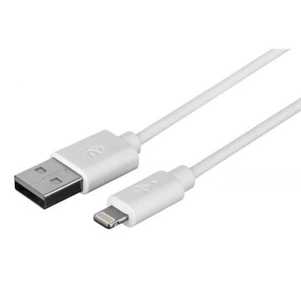 USB კაბელი 2E CCLPVC-1MWT iPhone 1m White