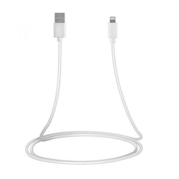 USB კაბელი 2E CCLPVC-1MWT iPhone 1m White