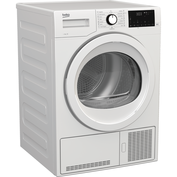 საშრობი მანქანა Beko DS 8139 TX Superia Tumble Dryer 8Kg, 65 dB, White