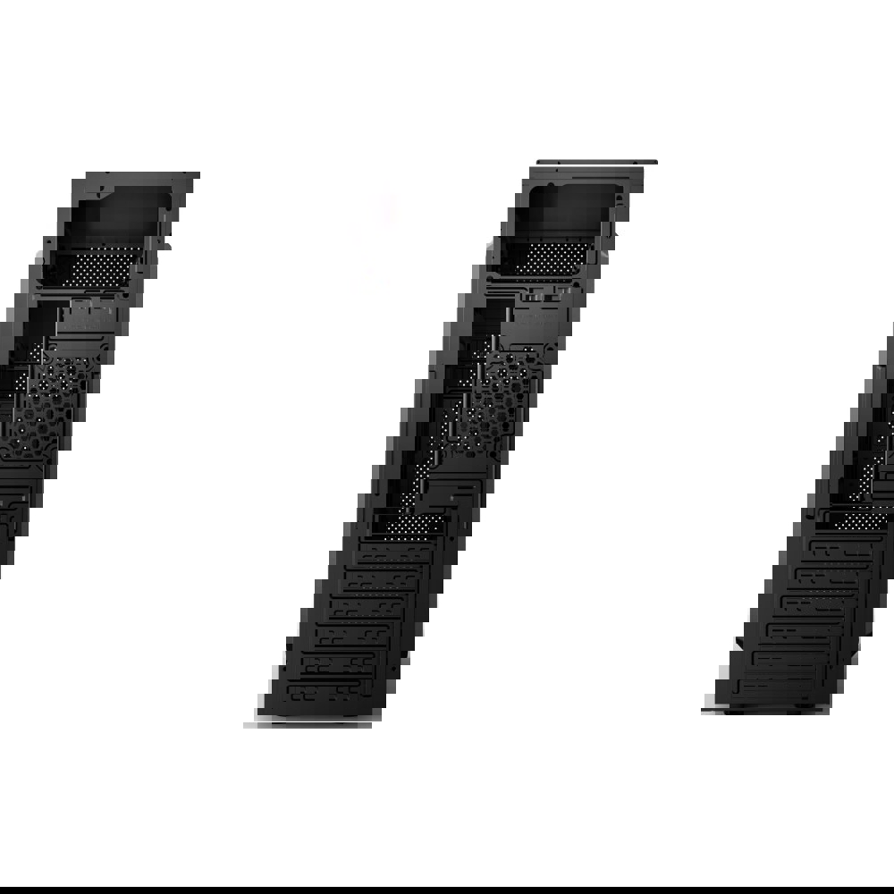 ქეისი 2E E185 Computer Case ALFA MidT, 2x USB2.0, 1x USB3.0, Steel (Side Panel), Without PSU, Black