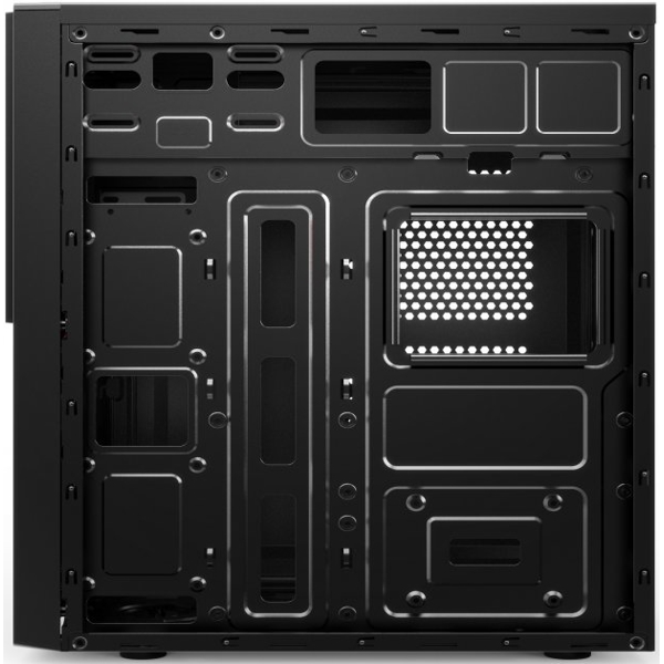 ქეისი 2E E190-3U Computer Case ALFA (E190-3U) MidT, 2x USB2.0, 1x USB3.0, Steel (Side Panel), Without PSU, Black