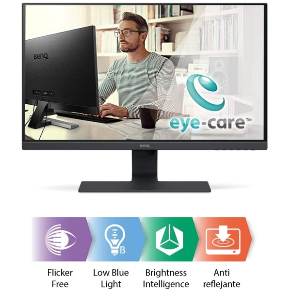 მონიტორი BenQ Stylish 27", FHD, IPS, 5ms, VGA, HDMI, DP, Eye-care, Black