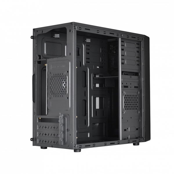 ქეისი CROWN MICRO CMC-4210 Case Mini-ATX, 2xUSB 2.0 With Power Supply CM-PS500W, Black