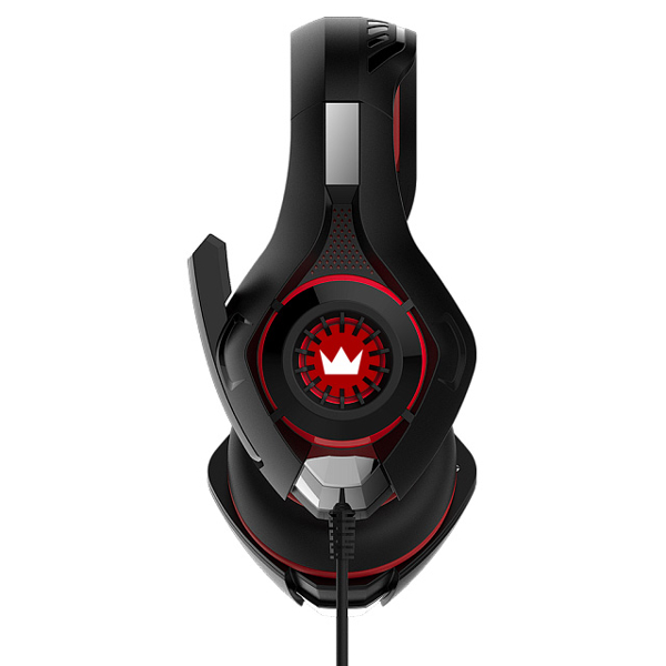 ყურსასმენი Crown Micro CMGH-102T Gaming USB (built-in 2.0sound card) Cable 2.1m Black/Red