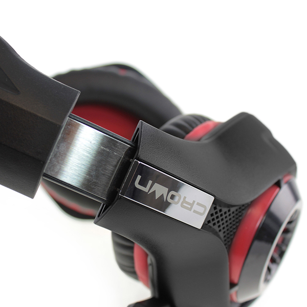 ყურსასმენი Crown Micro CMGH-102T Gaming USB (built-in 2.0sound card) Cable 2.1m Black/Red