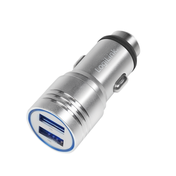 მანქანის დამტენი Logilink PA0228 USB Car Charger 2 Port 10.5W Silver