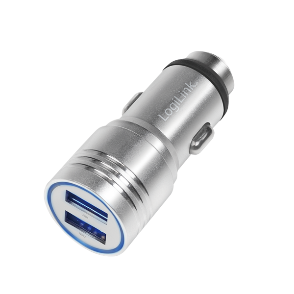 მანქანის დამტენი Logilink PA0228 USB Car Charger 2 Port 10.5W Silver