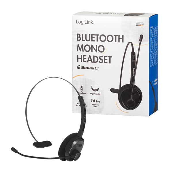 ყურსასმენი Logilink BT0027, Wireless, Bluetooth mono headset, microphone, Black