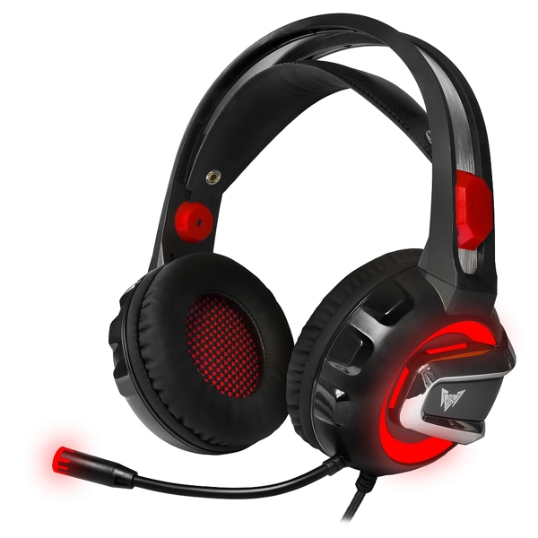 ყურსასმენი Crown Micro CMGH-3000 Gaming, 3.5mm 4pin+USB, Cable 3.2m Red