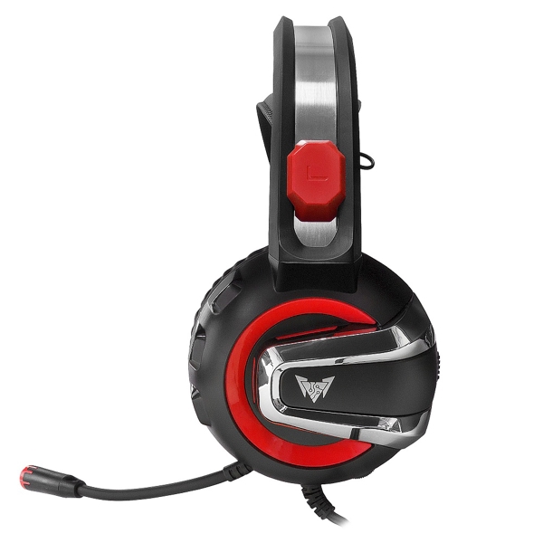 ყურსასმენი Crown Micro CMGH-3000 Gaming, 3.5mm 4pin+USB, Cable 3.2m Red