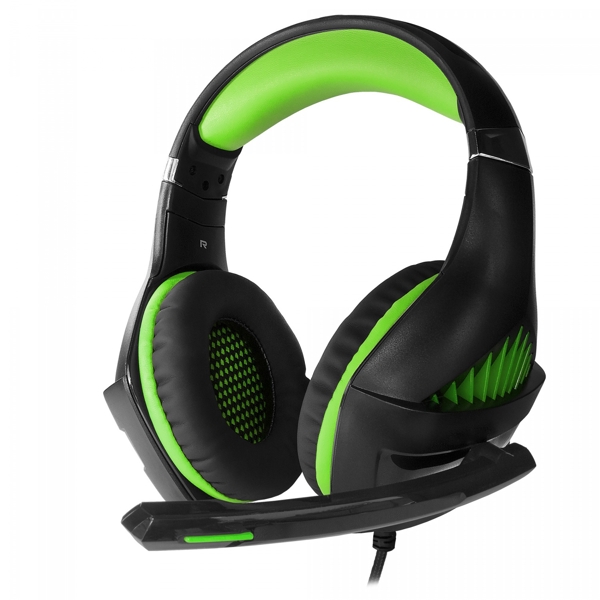 ყურსასმენი Crown Micro CMGH-2002 Gaming, 3.5mm, Cable 3.2m Green