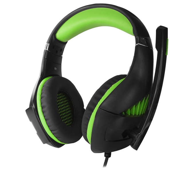 ყურსასმენი Crown Micro CMGH-2002 Gaming, 3.5mm, Cable 3.2m Green