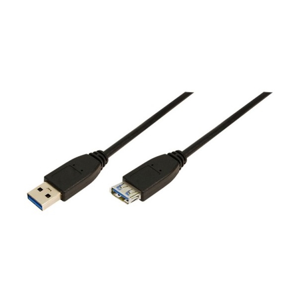 USB კაბელი LogiLink CU0043 Extension Cable USB 3.0 Type A to Type A, 3M, Black